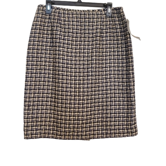 Kasper & Company Navy multi palm beach skirt size 12 NWT - Picture 1 of 7